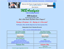 Tablet Screenshot of mbanalysis.com